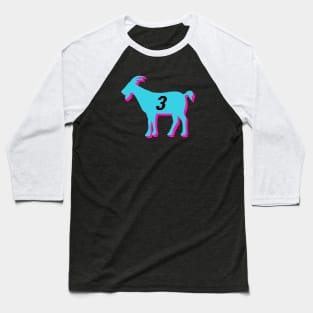 MIA GOAT - 3 - Black Vice Baseball T-Shirt